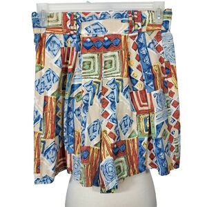 Vintage Hello Brian Silk Shorts Pleated High Waist Flowy Lightweight Size Small